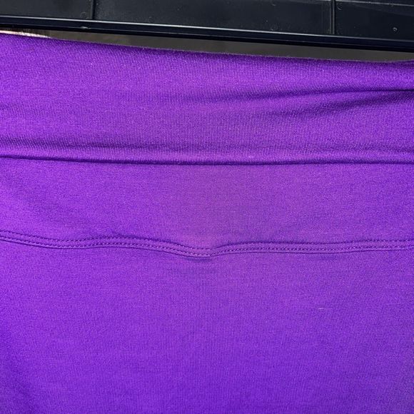 Athleta Purple Seaside Fold Over Knit Pencil Skirt Size MD Casual Comfy Pull-On - Picture 3 of 7